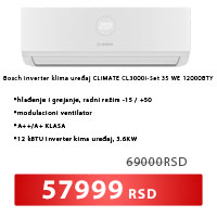Bosch inverter klima uređaj 12 btu CLIMATE 5000 - Cool Shop